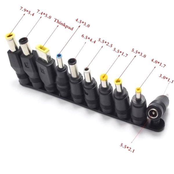 Кабель питания ноутбука 65W USB Type-C to DC (набор 10 в 1) 180 см ALN-111341 фото