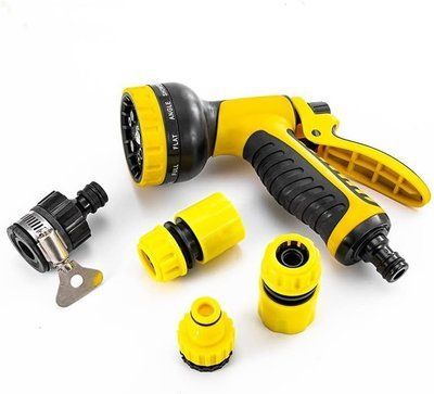Многофункциональная насадка-пистолет для полива HIGH PRESSURE WASHING WATER GUN на 10 режимов Желтый ALN-16494 фото