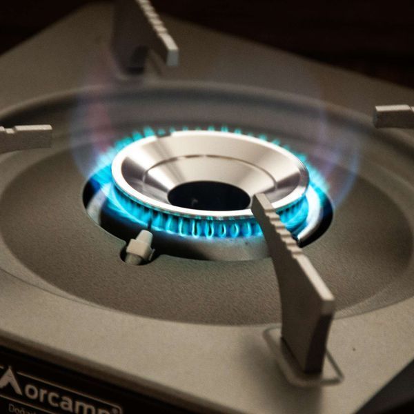 Туристическая газовая плита портативная Orcamp CK504 с пьезорозжигом в кейсе с баллоном ALN-0504 фото
