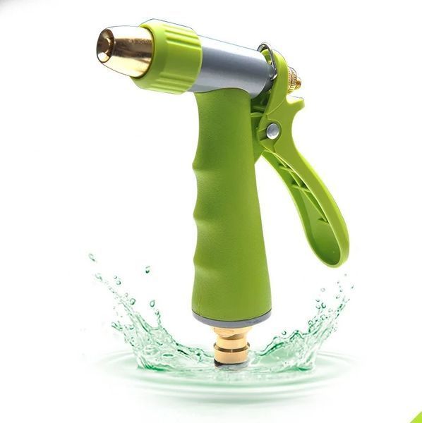 Багатофункціональна насадка-пістолет для поливу HIGH PRESSURE WASHING WATER GUN на 4 режиму Зелена ALN-15849 фото