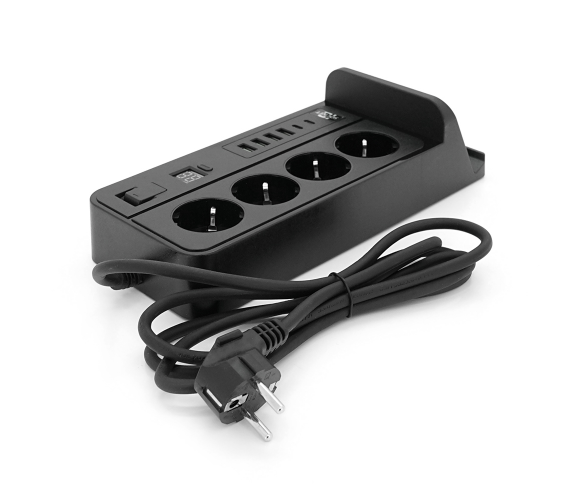 Сетевой фильтр VOLTRONIC G12H 4 розетки 220В 4 USB та 2 USB-C ALN-G12H фото
